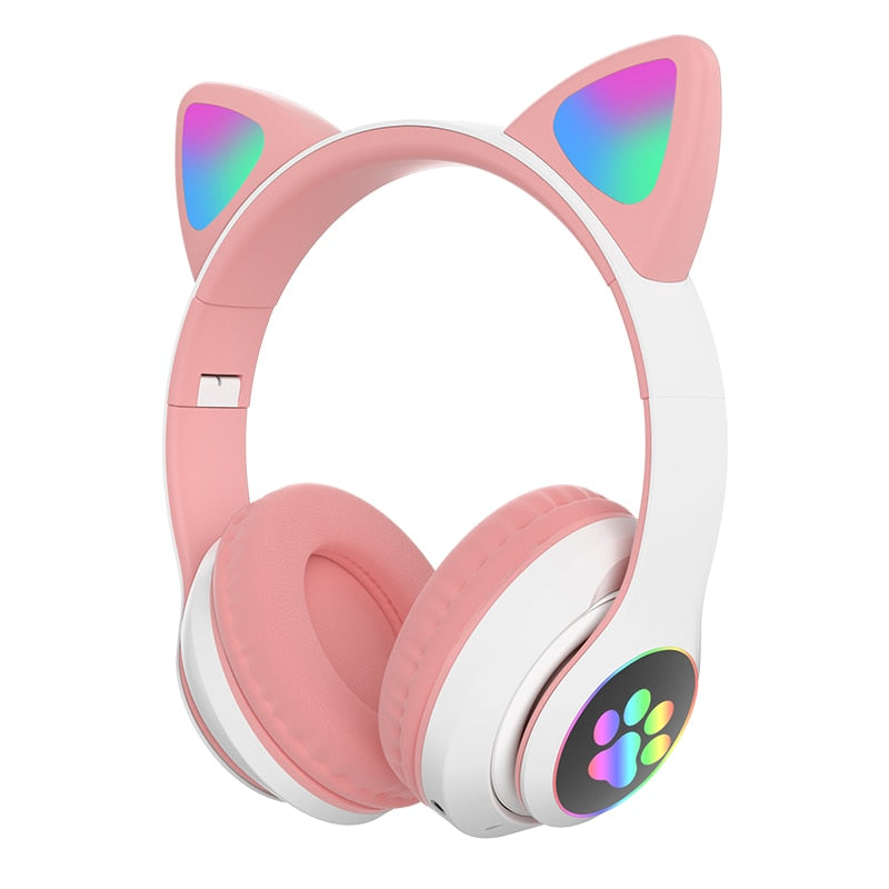 Cat Ears- Noise Cancelling Bluetooth Headphones with Mic(LED)