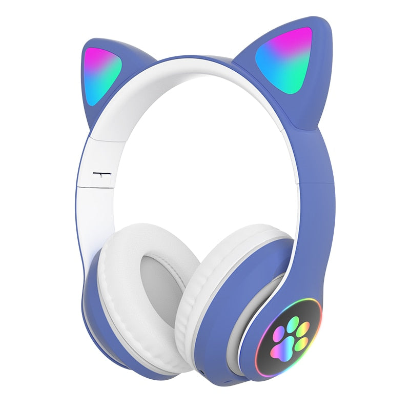 Cat Ears- Noise Cancelling Bluetooth Headphones with Mic(LED)
