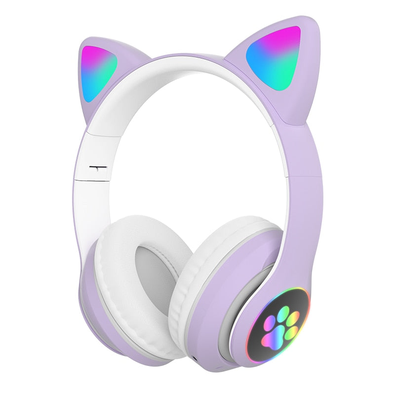 Cat Ears- Noise Cancelling Bluetooth Headphones with Mic(LED)
