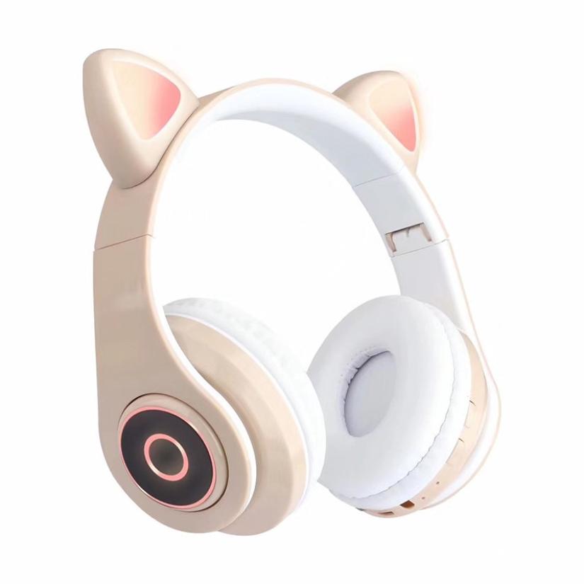 Cat Ears- Noise Cancelling Bluetooth Headphones with Mic(LED)