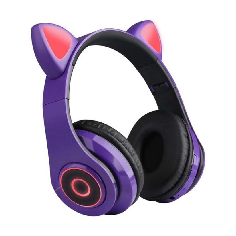 Cat Ears- Noise Cancelling Bluetooth Headphones with Mic(LED)