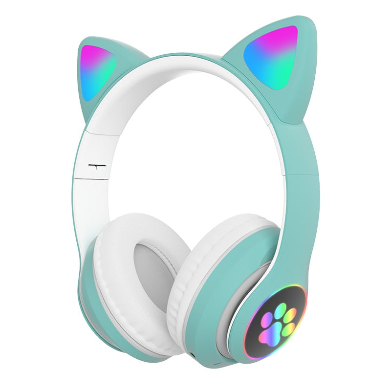 Cat Ears- Noise Cancelling Bluetooth Headphones with Mic(LED)