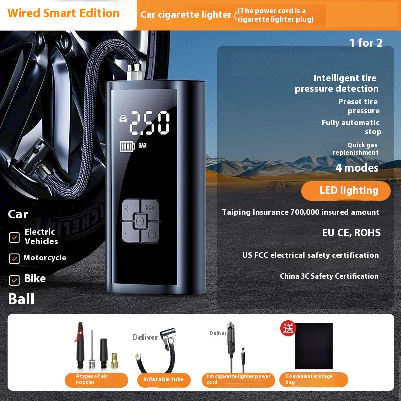 Vehicle Electric Charging Air Pump for Tires