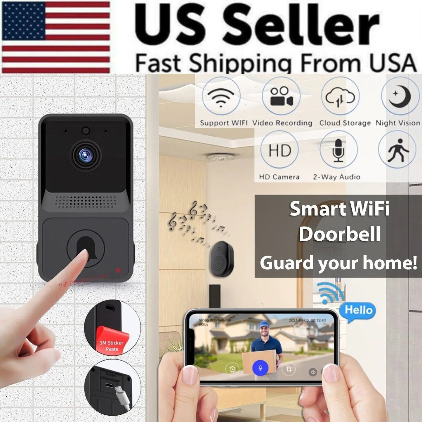 Smart Wireless WiFi Doorbell