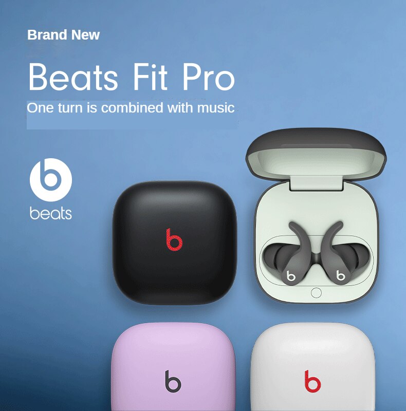 Beats Fit Pro True Wireless Earbuds Noise Reduction Earphones Bluetooth Headset Compatible with Apple Android IPX4 Waterproof